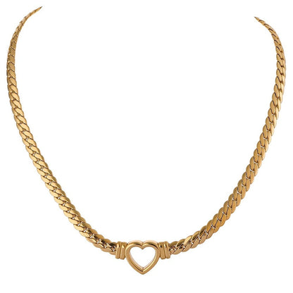 You are Loved - Cuban Chain Heart Gold Necklace