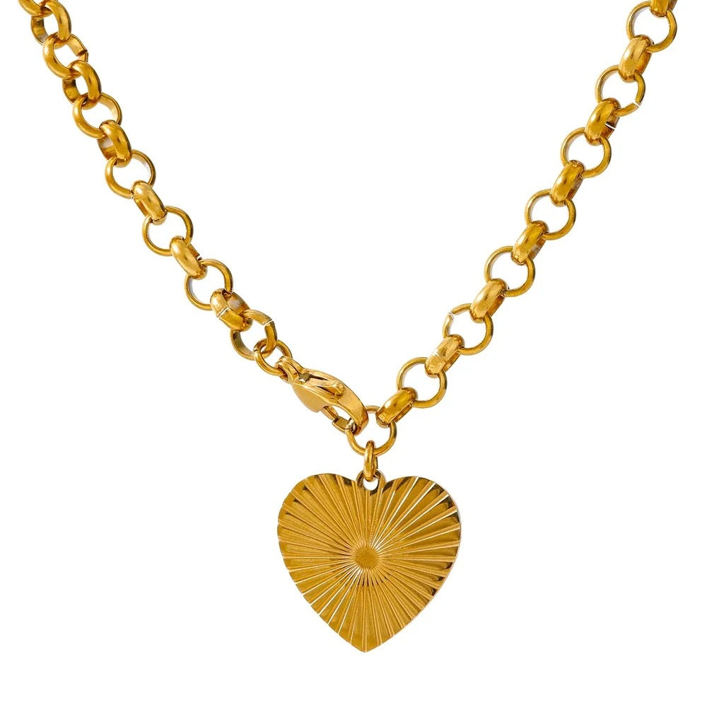 Run Freely - 18k Gold | Silver Heart Necklace