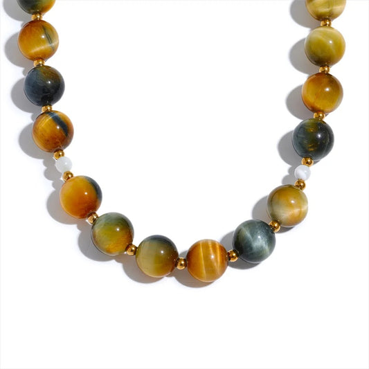 Courageous Decisions - Tiger's Eye Beaded Necklace