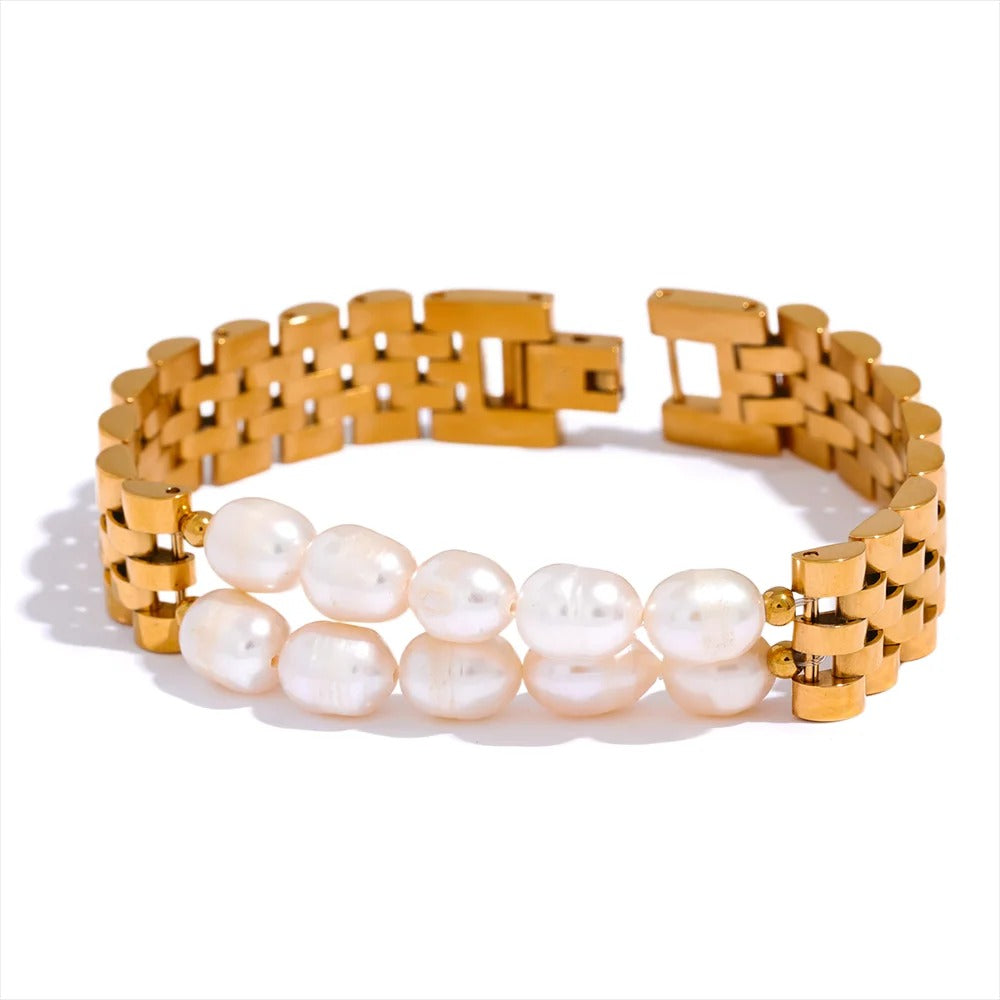 Glorious Prospective - 18K Bracelet with Pearls