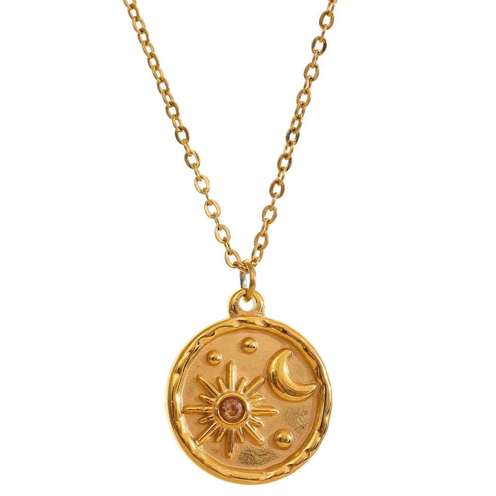 Celestial Harmony - The Sun and the Moon Necklace