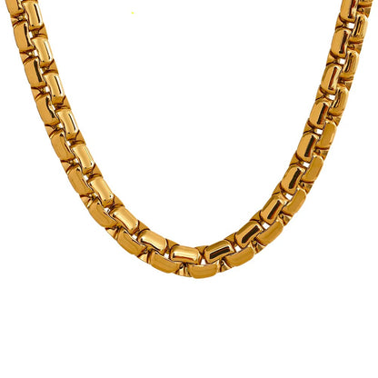 Golden Grace: Thick Chain Choker Necklace