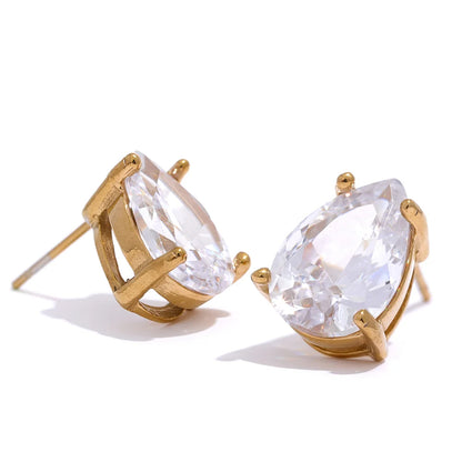 Nova Glow - Waterdrop Crystal Stud Earrings