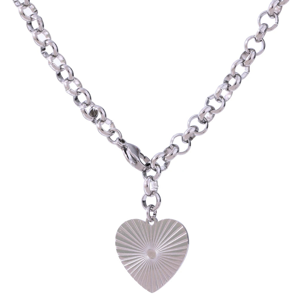 Run Freely - 18k Gold | Silver Heart Necklace