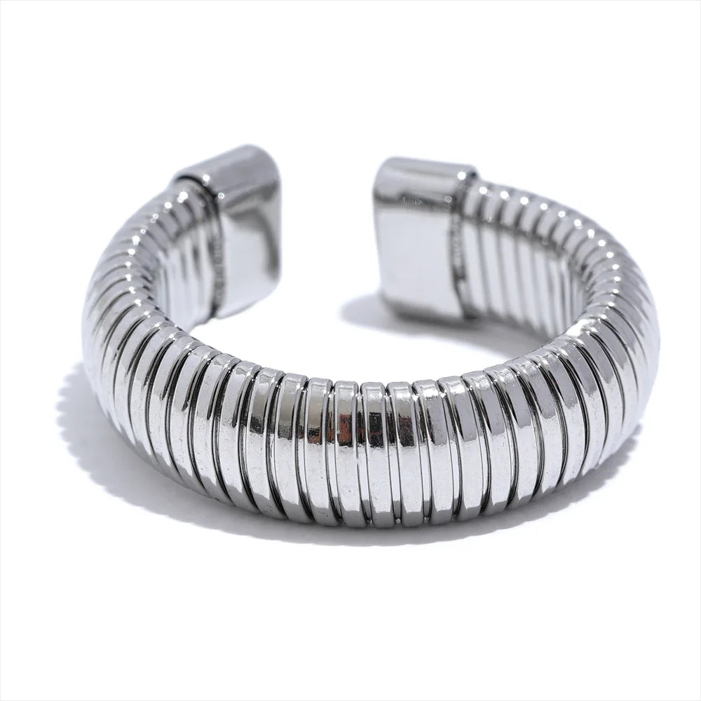 Fusion Bands - Silver Open Ring