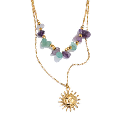 Spirit of the Sun - Natural Stone Double Necklace
