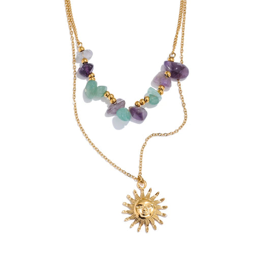 Spirit of the Sun - Natural Stone Double Necklace