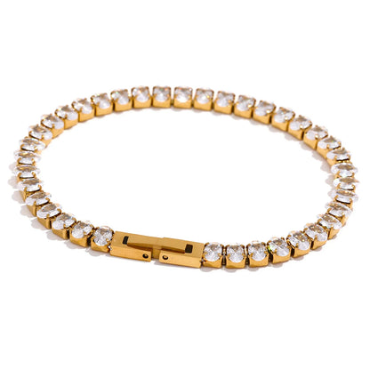 Nova Glow - White Crystal Tennis Bracelet