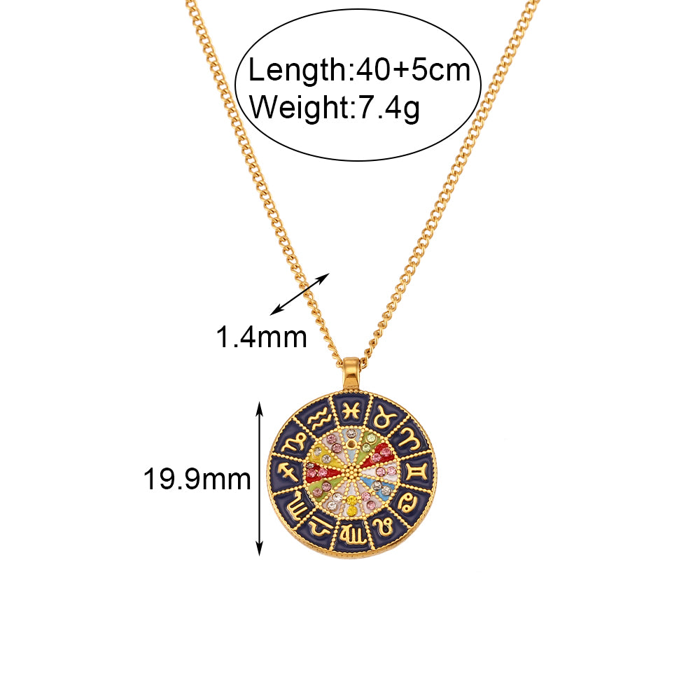 The Zodiac - 18k Necklace with 12 Signs