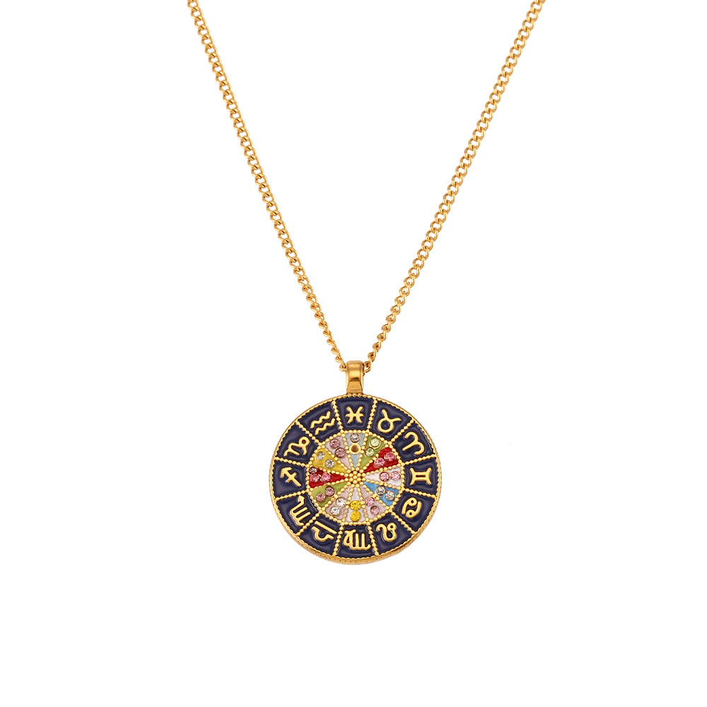 The Zodiac - 18k Necklace with 12 Signs