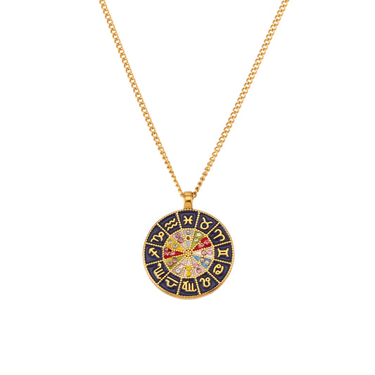 The Zodiac - 18k Necklace with 12 Signs