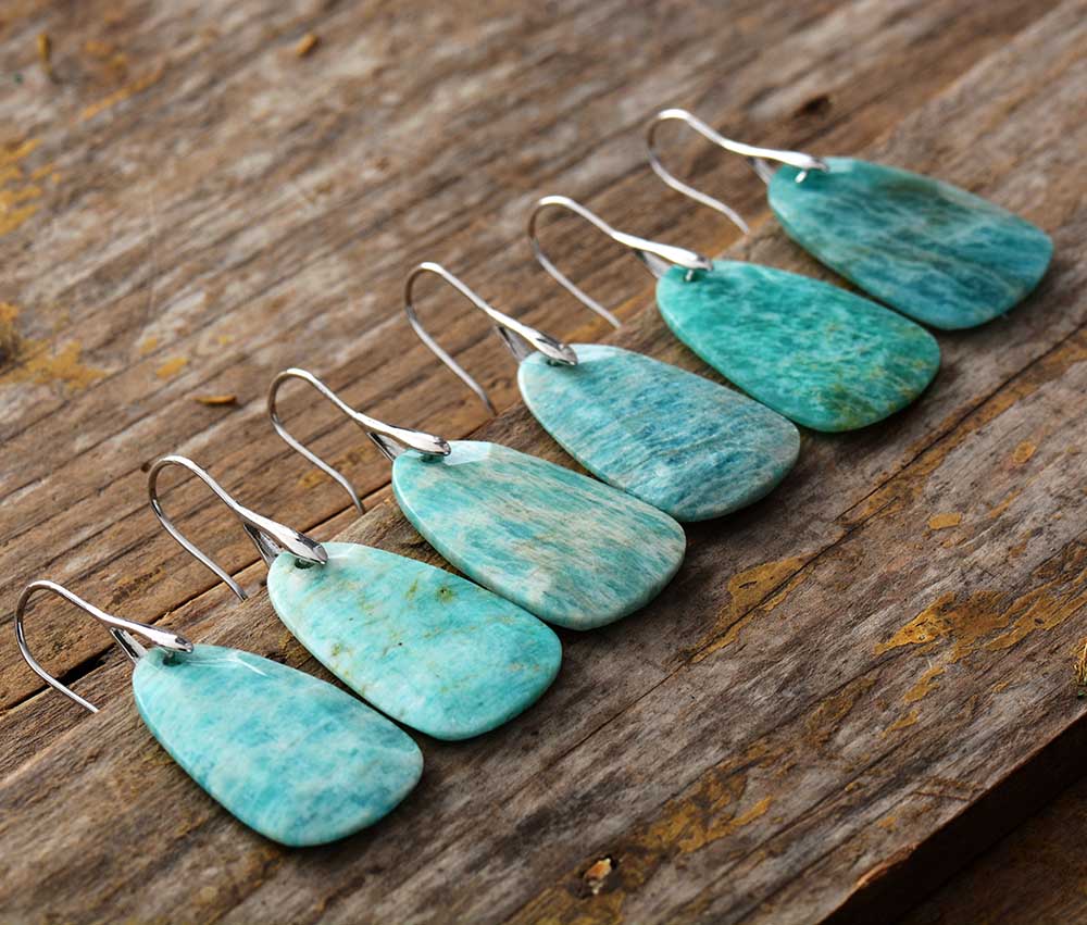 Amazonite 2024 calm earrings