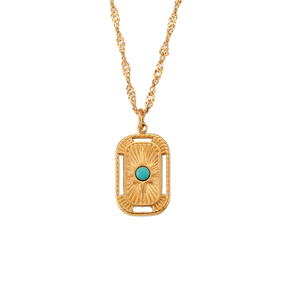 Ease Balance - 18k Turquoise Necklace