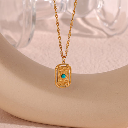 Ease Balance - 18k Turquoise Necklace