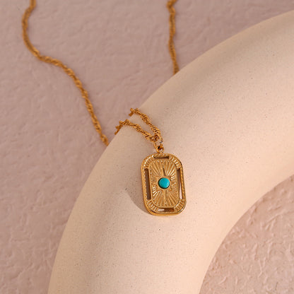 Ease Balance - 18k Turquoise Necklace