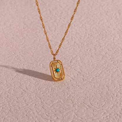 Ease Balance - 18k Turquoise Necklace