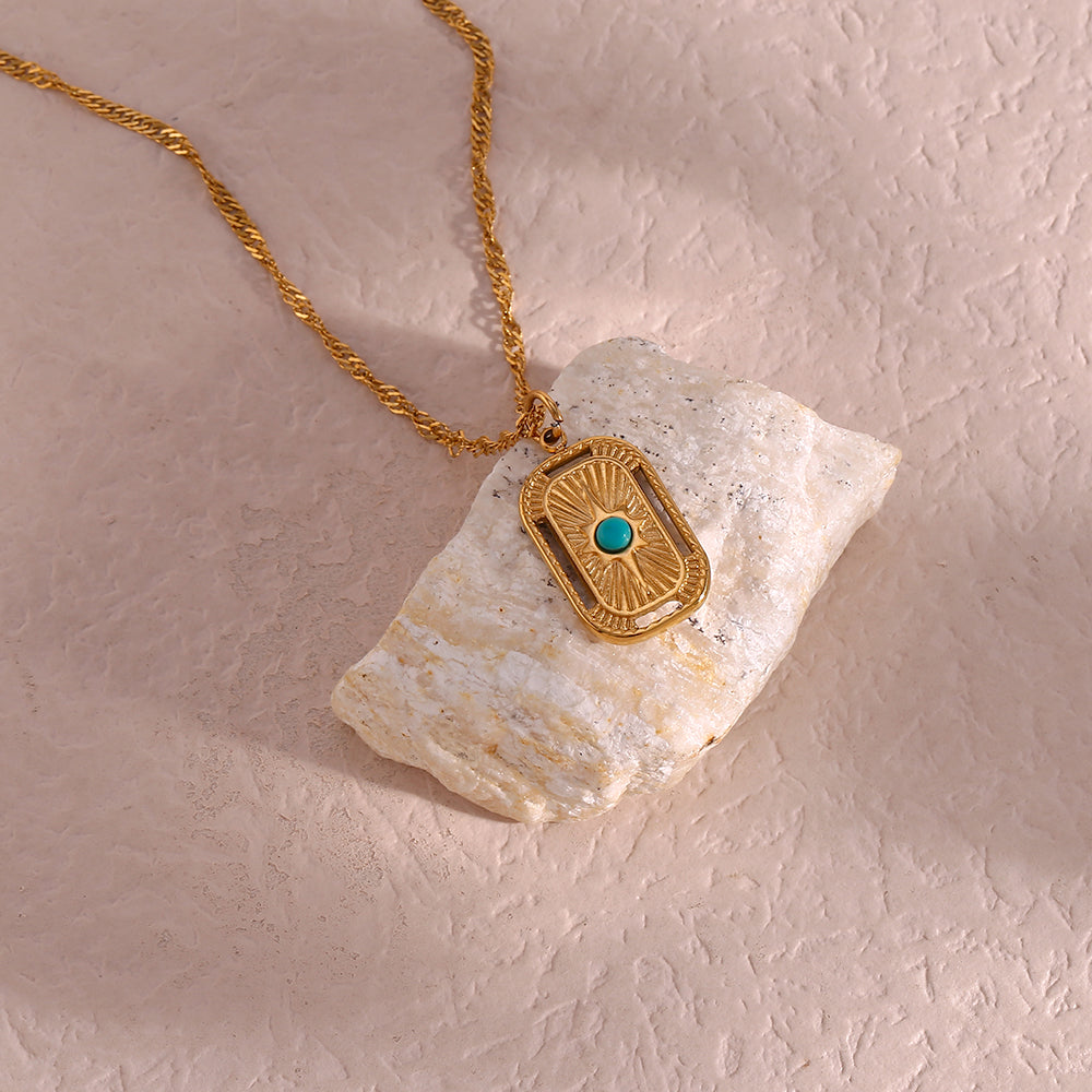 Ease Balance - 18k Turquoise Necklace