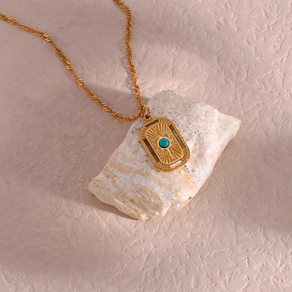 Ease Balance - 18k Turquoise Necklace