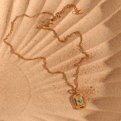 Ease Balance - 18k Turquoise Necklace