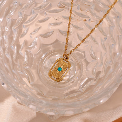 Ease Balance - 18k Turquoise Necklace