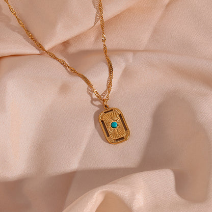 Ease Balance - 18k Turquoise Necklace