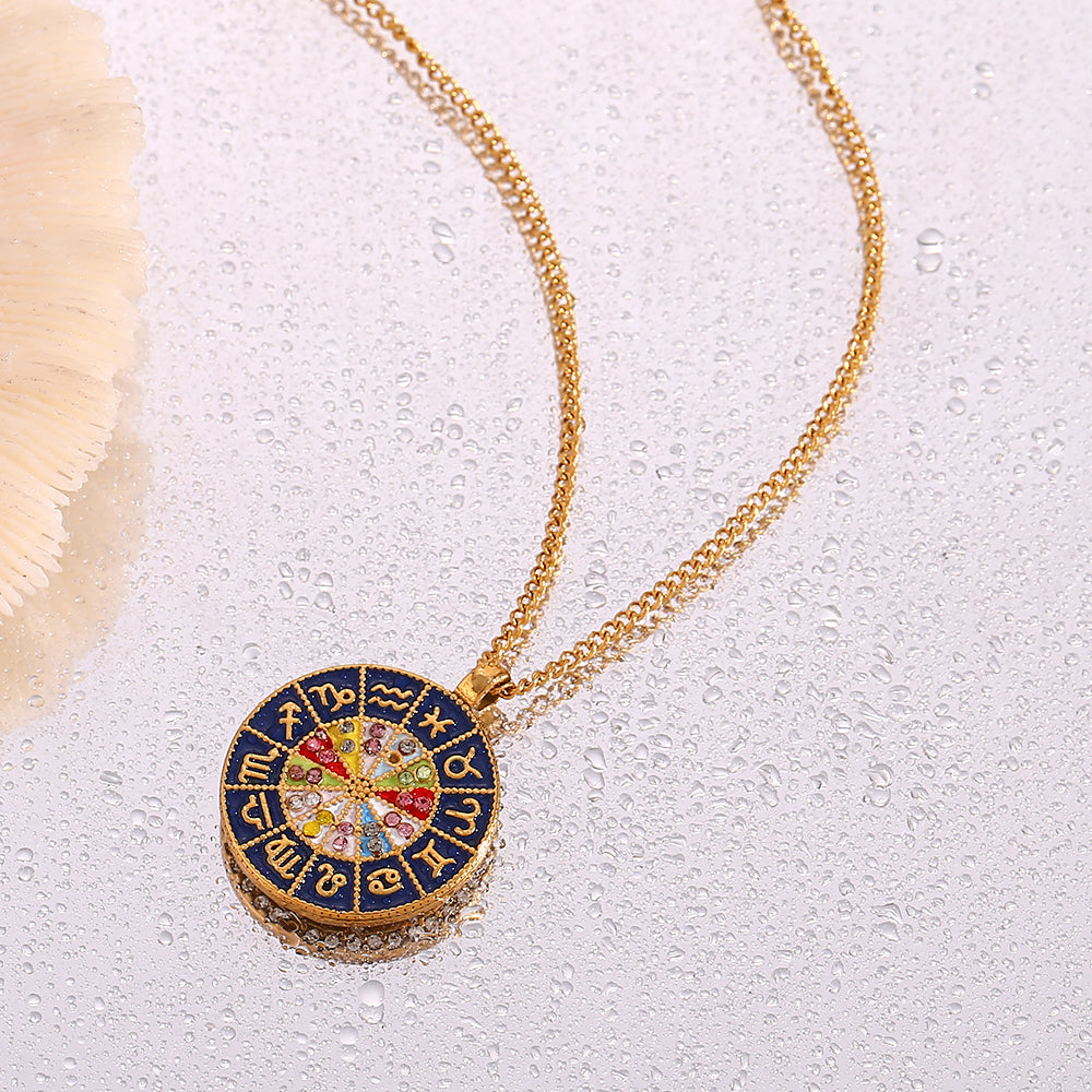 The Zodiac - 18k Necklace with 12 Signs