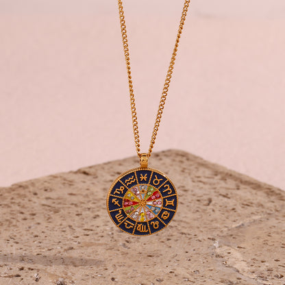 The Zodiac - 18k Necklace with 12 Signs