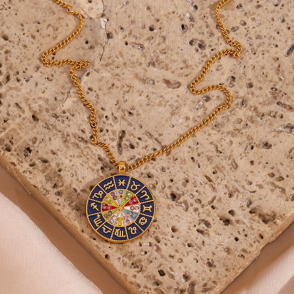 The Zodiac - 18k Necklace with 12 Signs