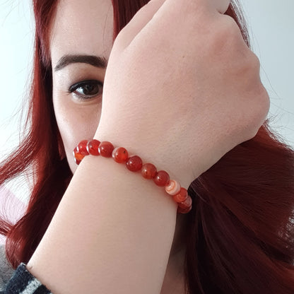 Positive Vibes - Red Agate Bracelet